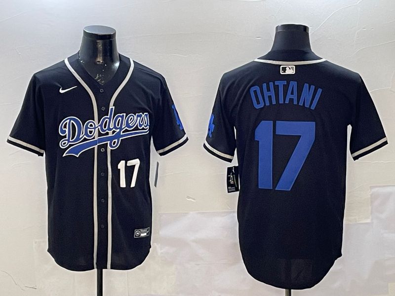 Men Los Angeles Dodgers 17 Ohtani Black Fashion Game 2025 Nike MLB Jersey style 5